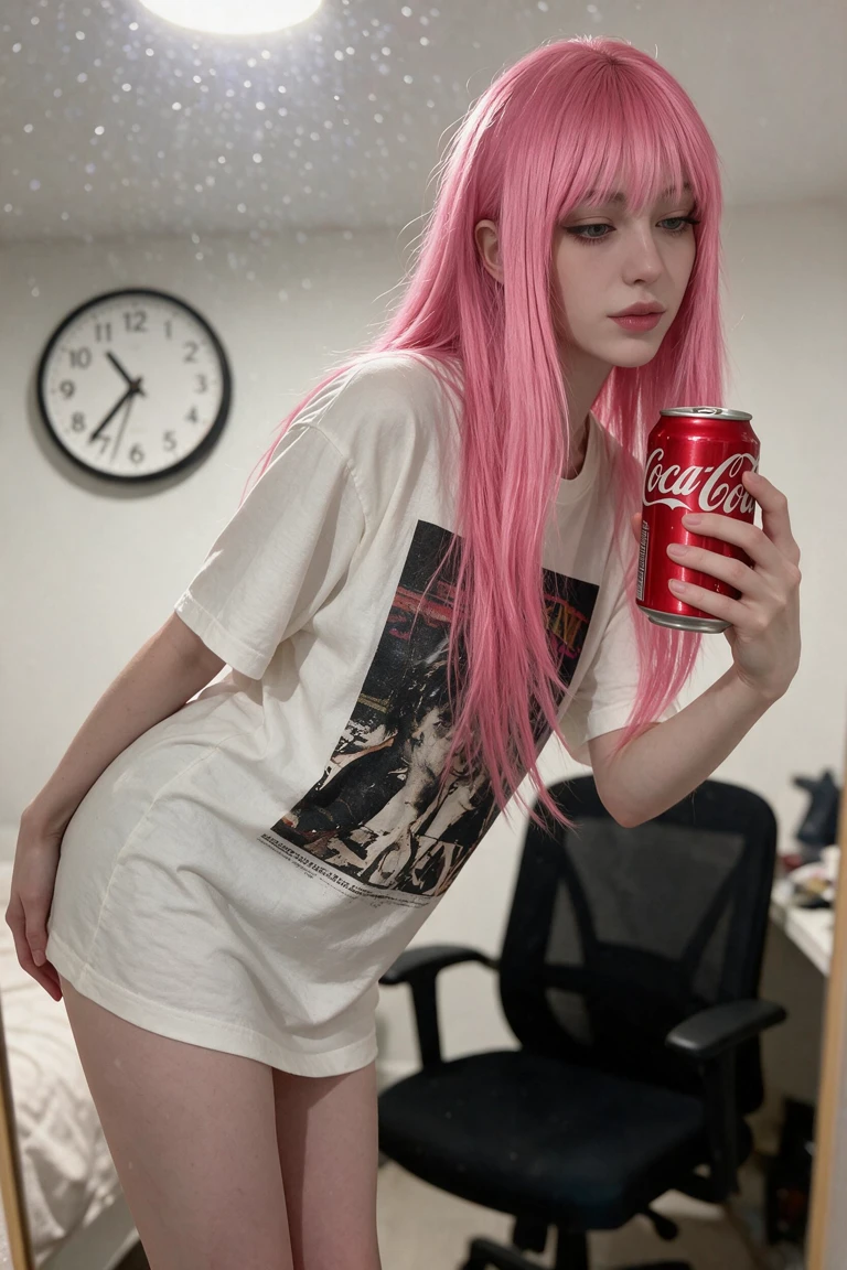 The same photo edited in Dreamerland — new hair colour and outfit